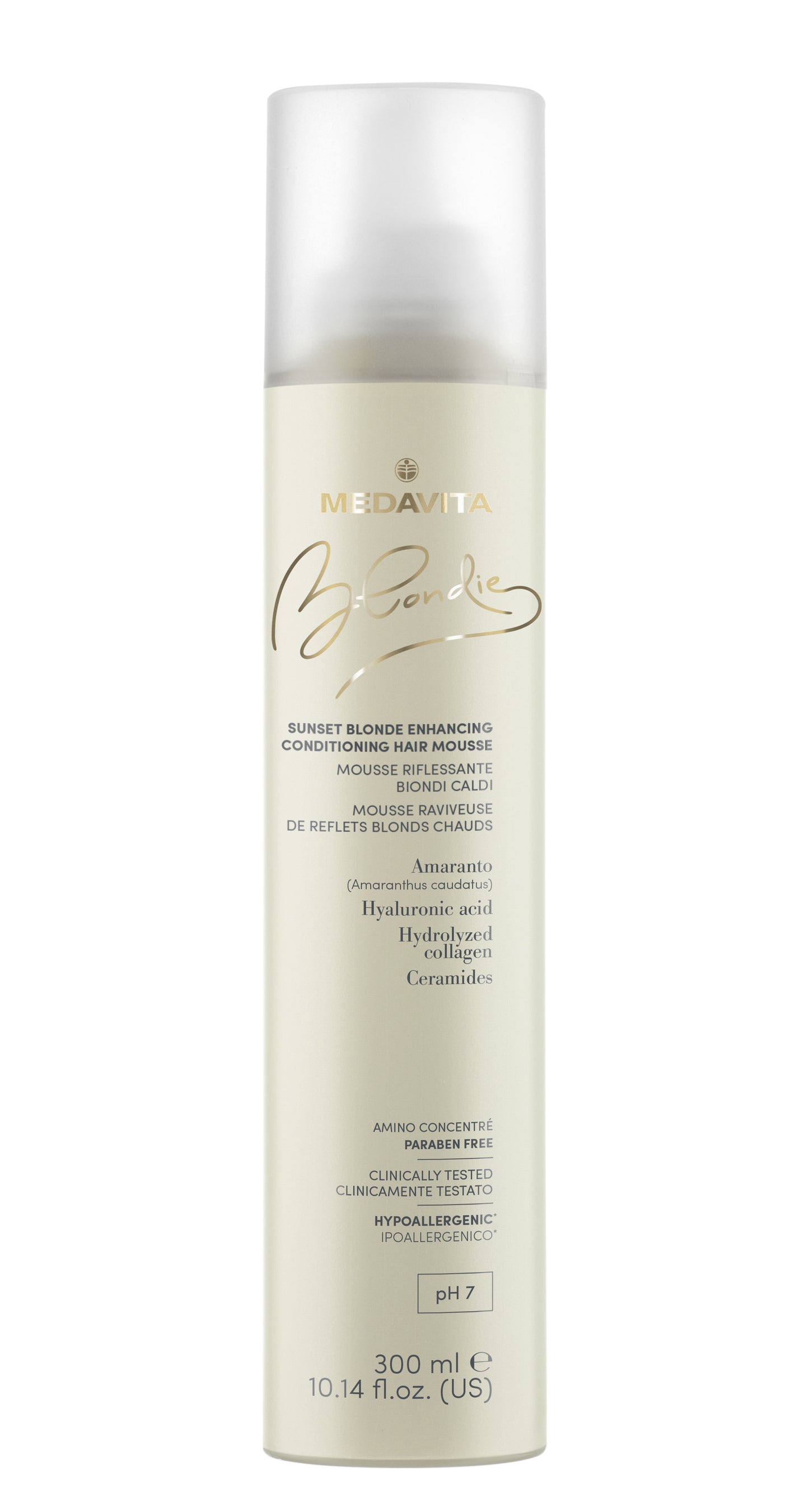 Medavita Blondie Sunset Blonde Enhancing Conditioning Hair Mousse 300 ml