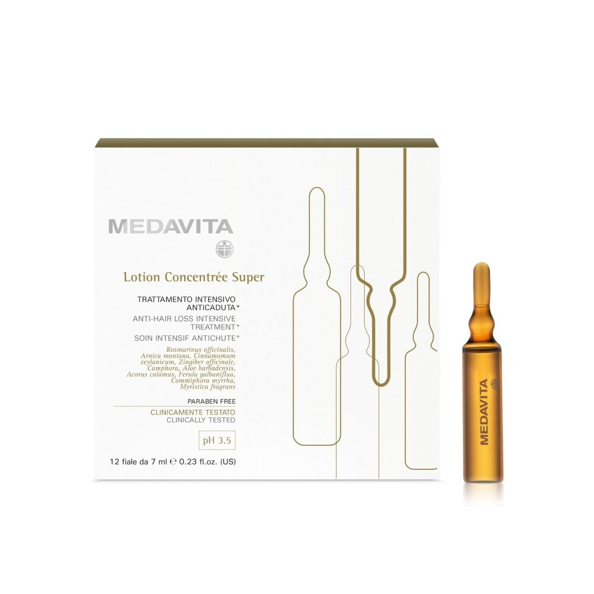 Medavita Lotion Concentrée Super Anti-Hair Loss Intensive Treatment 12 x 7 ml