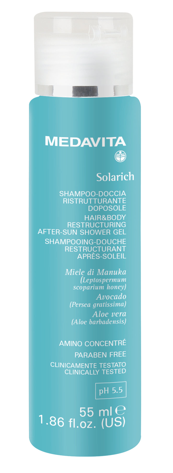 Medavita SOLARICH Hair&Body Restructuring After-Sun Duschgel