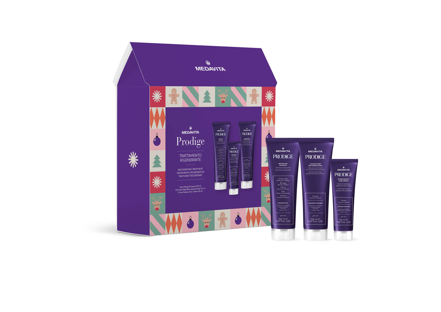 Medavita Luxviva Christmas Gift Set (Post Color Shampoo 150 ml+ Post Color Mask 150 ml+ Post Color Fluide 100 ml )