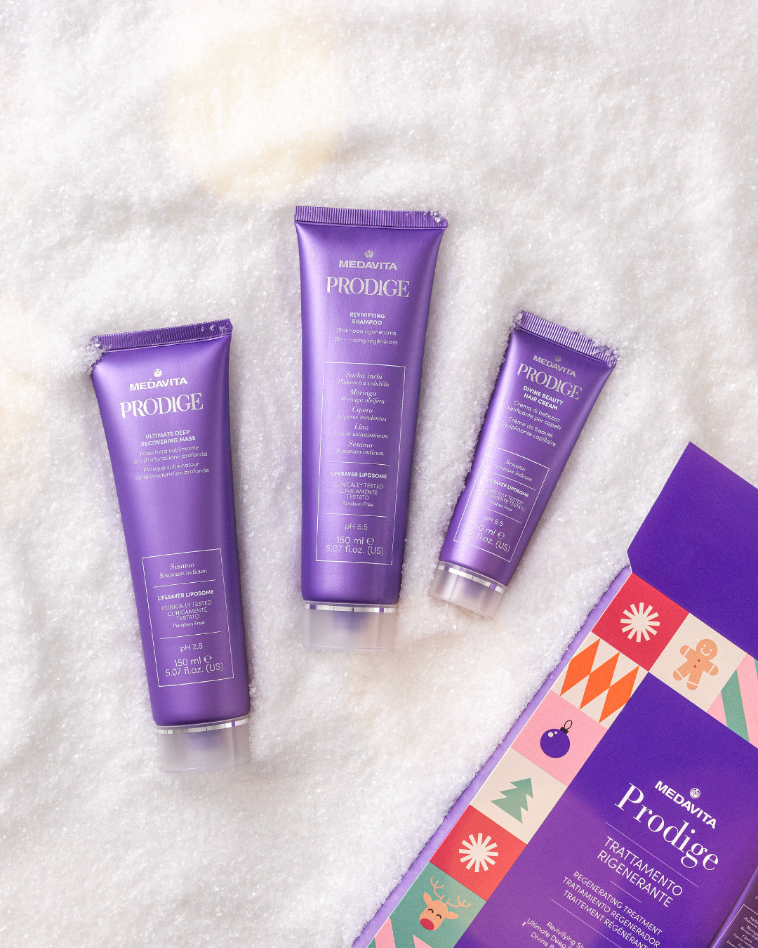 Medavita Luxviva Christmas Gift Set (Post Color Shampoo 150 ml+ Post Color Mask 150 ml+ Post Color Fluide 100 ml )