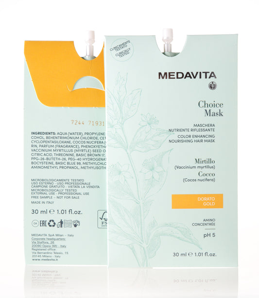Medavita Choice Color Enhancing Hair Mask Gold 30 ml
