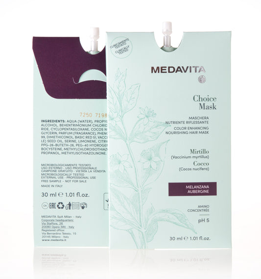 Medavita Choice Color Enhancing Hair Mask Aubergine 30 ml