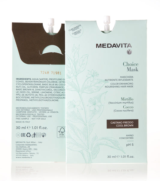 Medavita Choice Color Enhancing Hair Mask Cool Brown 30 ml